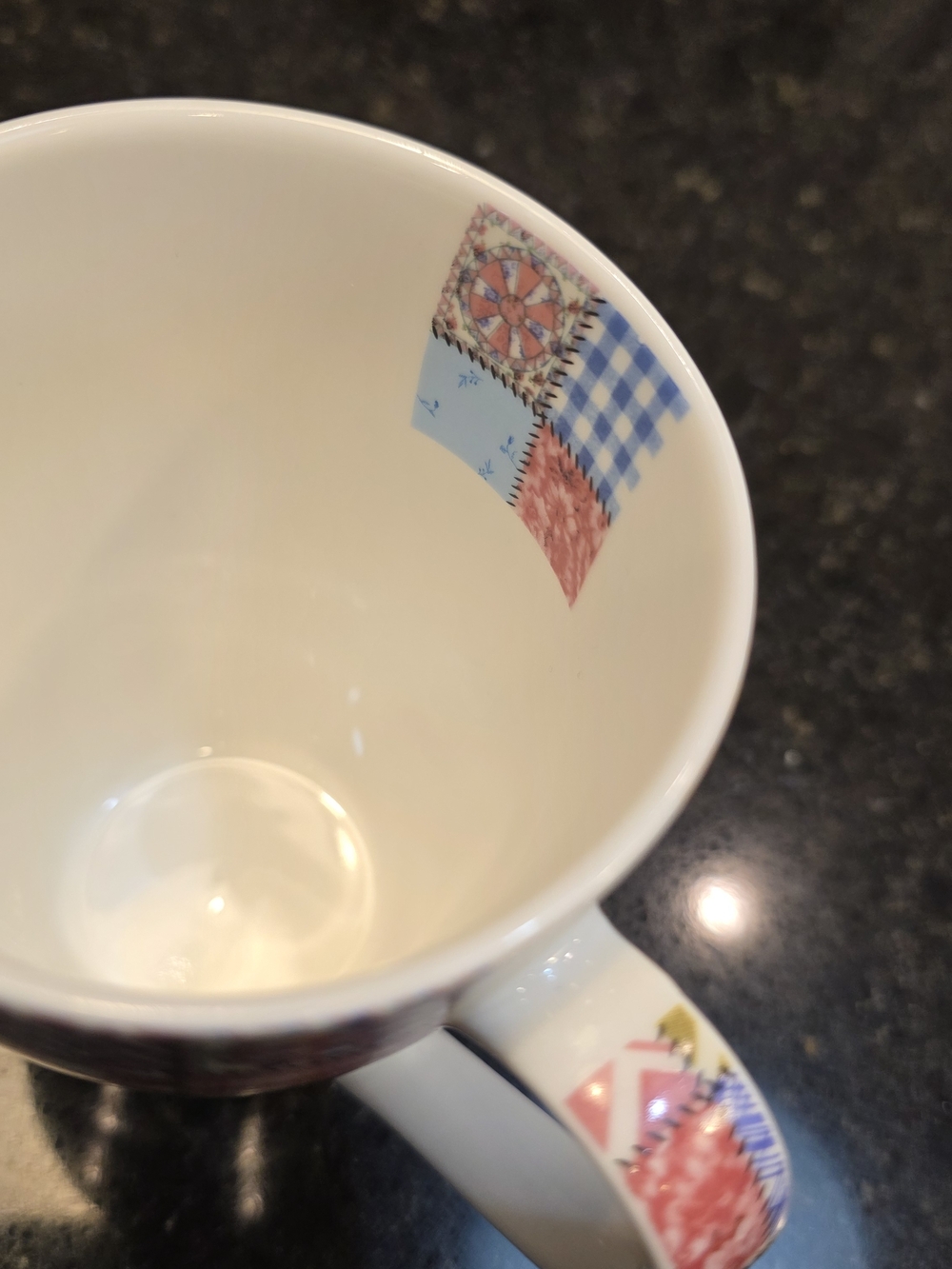 Patchwork Pattern Ceramic Coffee Mug - Multicolor - Picture 4 of 9